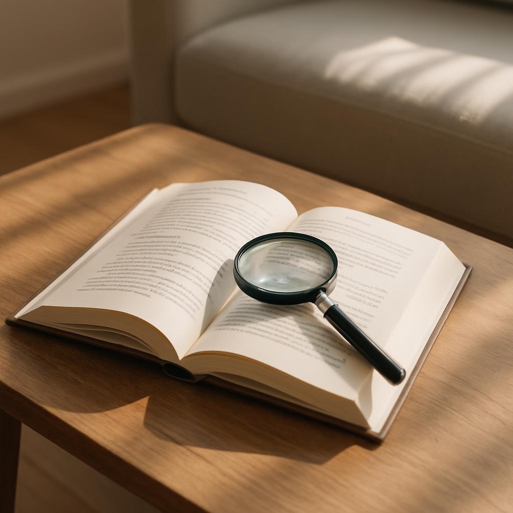 A manx/magnifying glass. Classroom Resources. Books. Study. Reading.